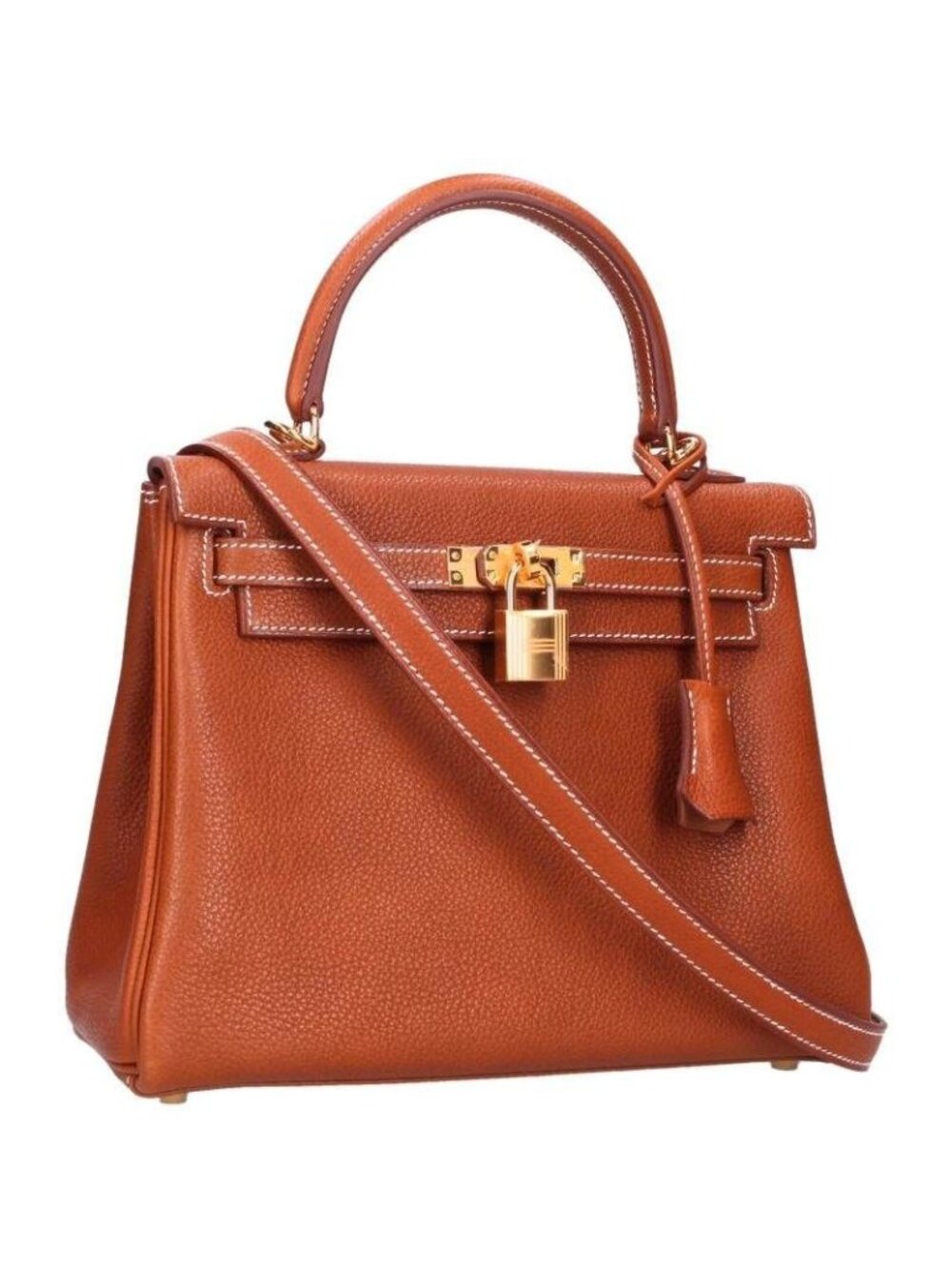 Hermes Kelly 25 Barenia Faubourg Fauve Handbag 25